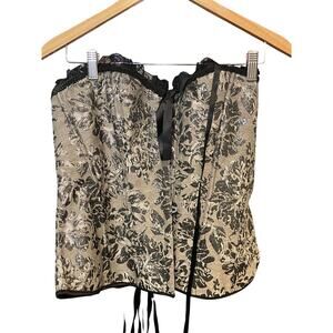 Hips & Curves silver and black 3x plus size corset